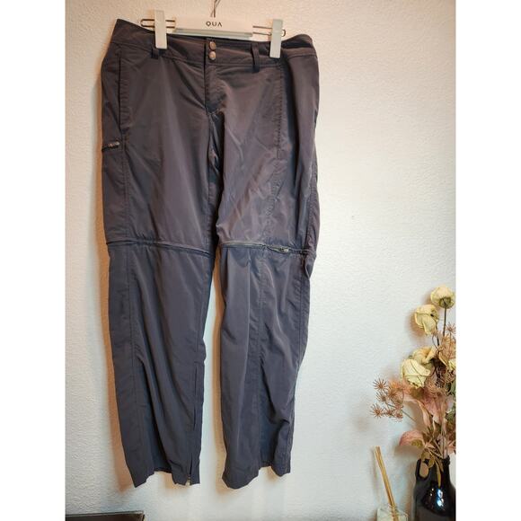 ExOfficio Insect Shield Zip Off Hiking Pants Women’s 8 Gray Convertible Outdoor‎ - Picture 1 of 10
